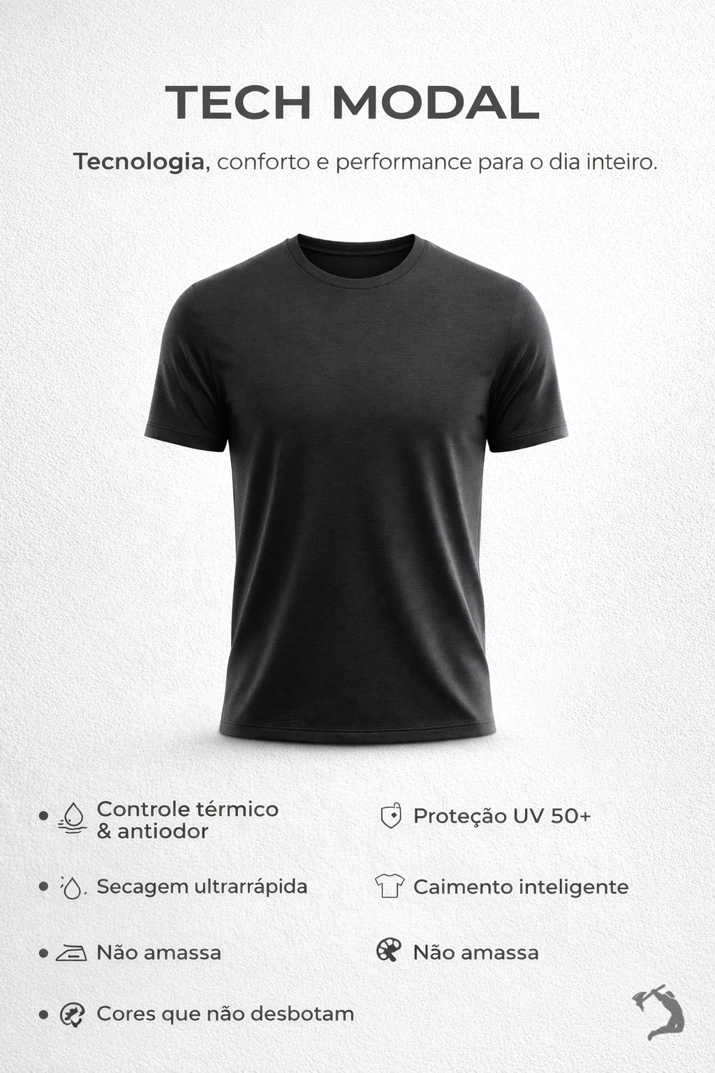 Camiseta - Tech Modal - Chumbo
